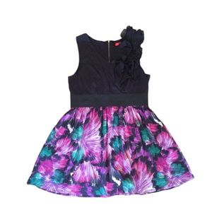 Elle Ruffle Shoulder Multi Color Dress